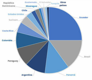 Incautaciones de Cocaína en Europa segun origen